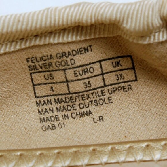 NWT Sam Edelman Felicia Gradient Silver Gold Flats - Picture 8 of 12